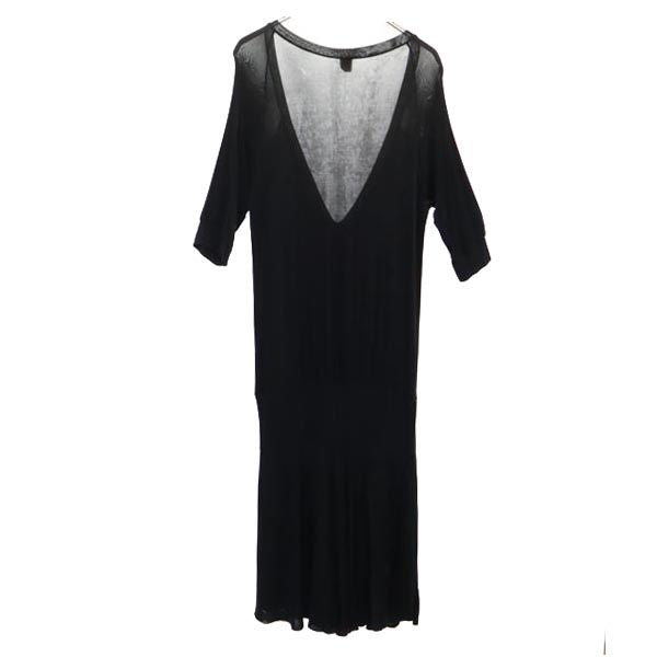 β ベータ 7分袖 ワンピース 40 黒系 レディース