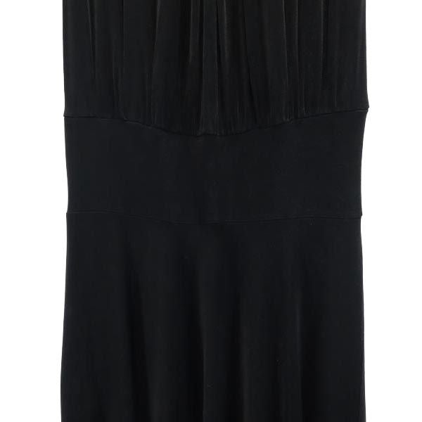 β ベータ 7分袖 ワンピース 40 黒系 レディース