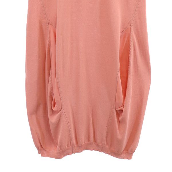 LIVIANA CONTI リビアナコンティ イタリア製 ノースリーブ デザイン ニット ワンピース 40 ピンク系 レディース