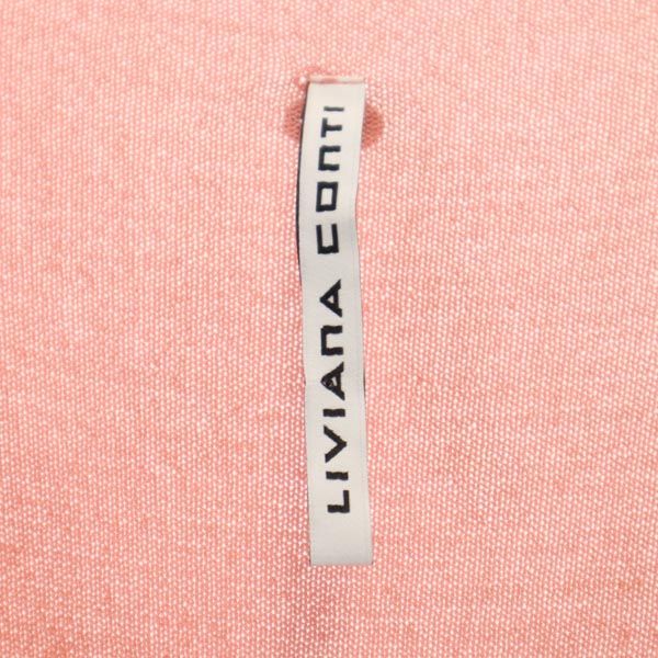 LIVIANA CONTI リビアナコンティ イタリア製 ノースリーブ デザイン ニット ワンピース 40 ピンク系 レディース