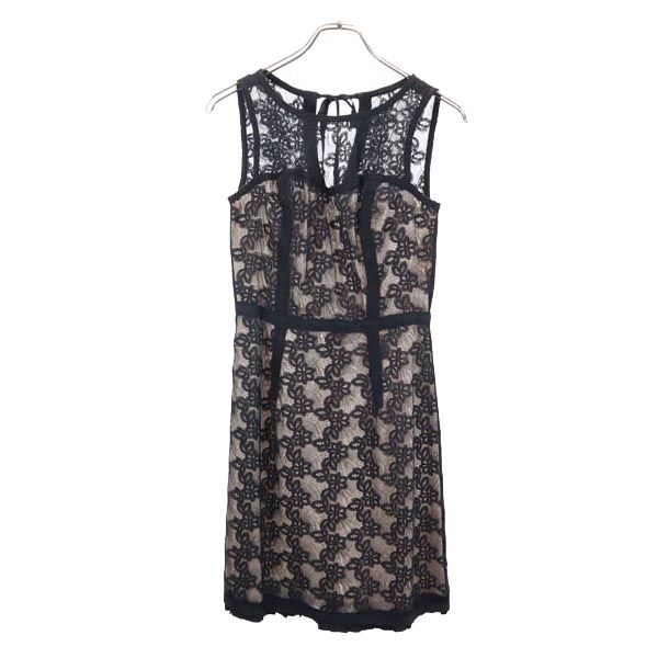 MARC BY MARC JACOBS マークバイマークジェイコブス ノースリーブ レース ワンピース 2 ブラック系 バックジップ レディース