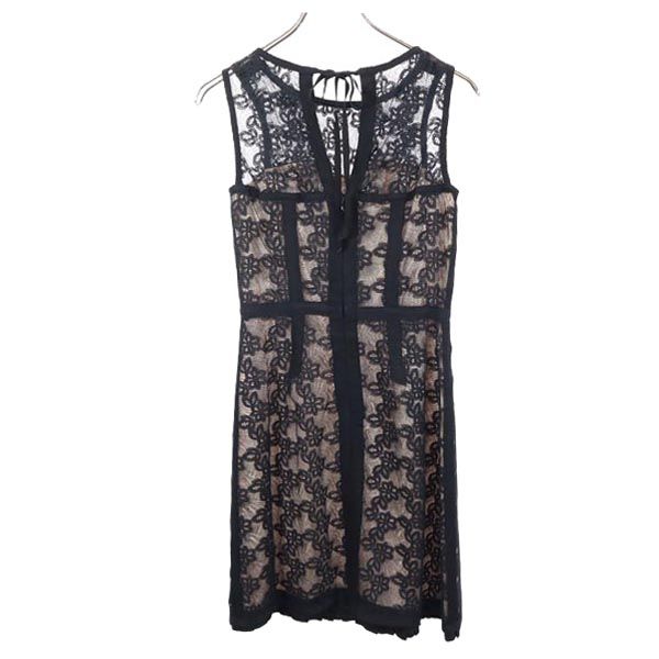 MARC BY MARC JACOBS マークバイマークジェイコブス ノースリーブ レース ワンピース 2 ブラック系 バックジップ レディース