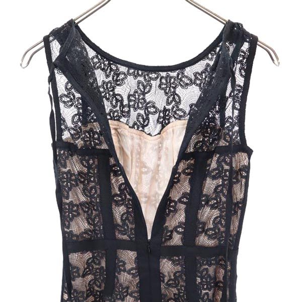 MARC BY MARC JACOBS マークバイマークジェイコブス ノースリーブ レース ワンピース 2 ブラック系 バックジップ レディース