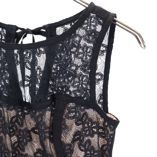 MARC BY MARC JACOBS マークバイマークジェイコブス ノースリーブ レース ワンピース 2 ブラック系 バックジップ レディース