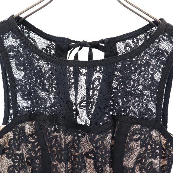 MARC BY MARC JACOBS マークバイマークジェイコブス ノースリーブ レース ワンピース 2 ブラック系 バックジップ レディース