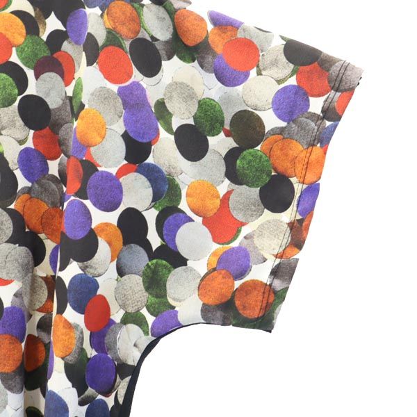 PS Paul Smith ピーエスポールスミス 日本製 総柄 半袖 ワンピース XL ウエストリボン レディース