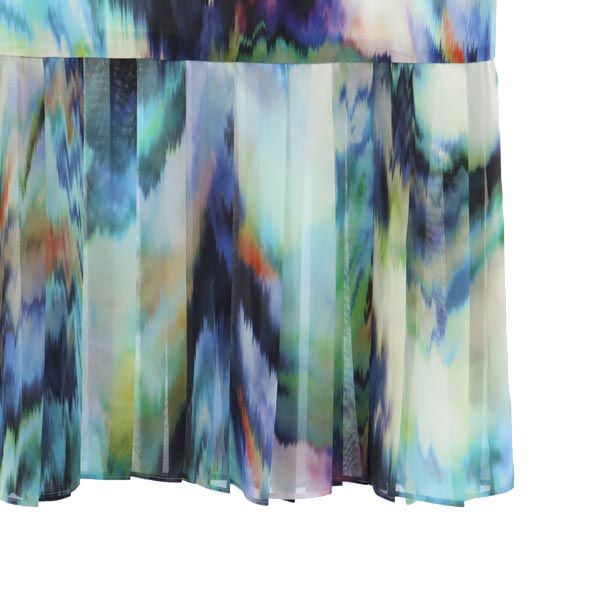 Paul Smith ポールスミス 日本製 総柄 半袖 ワンピース 38 ブルー系 レディース