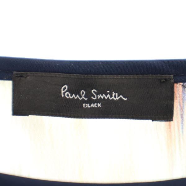 Paul Smith ポールスミス 日本製 総柄 半袖 ワンピース 38 ブルー系 レディース