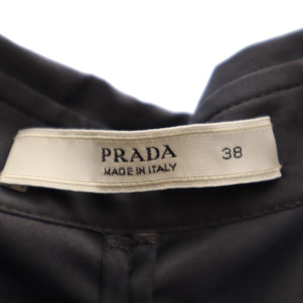 プラダ ノースリーブ ワンピース 38 ダークグレー PRADA レディース