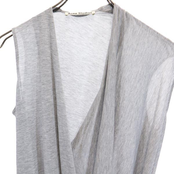 ACNE STUDIOS アクネストゥディオズ ノースリーブ アシンメトリー ワンピース XS ライトグレー レディース