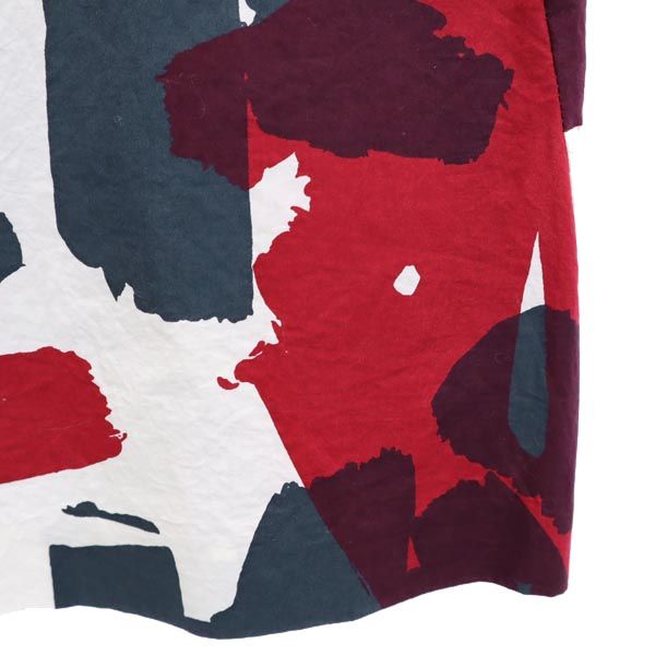 MARNI マルニ イタリア製 総柄 7分袖 ワンピース 40 レッド×グレー レディース