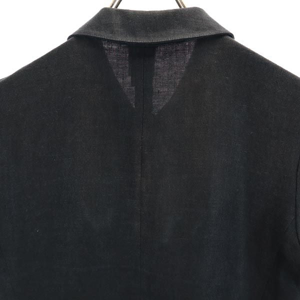 Kriziapoi クリツィアポイ イタリア製 リネン 半袖 ワンピース 42 ブラック レディース