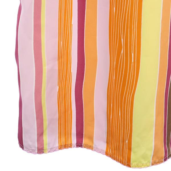 MAX&CO マックスアンドコー イタリア製 ストライプ柄 ノースリーブ ワンピース 40 ピンク×オレンジ×黄 レディース