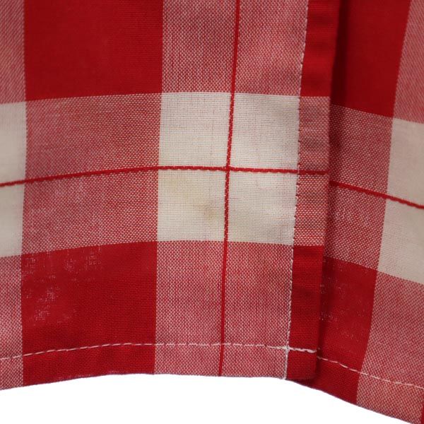 miss chloe ミスクロエ 日本製 チェック柄 半袖 ワンピース 40 赤×白 レディース