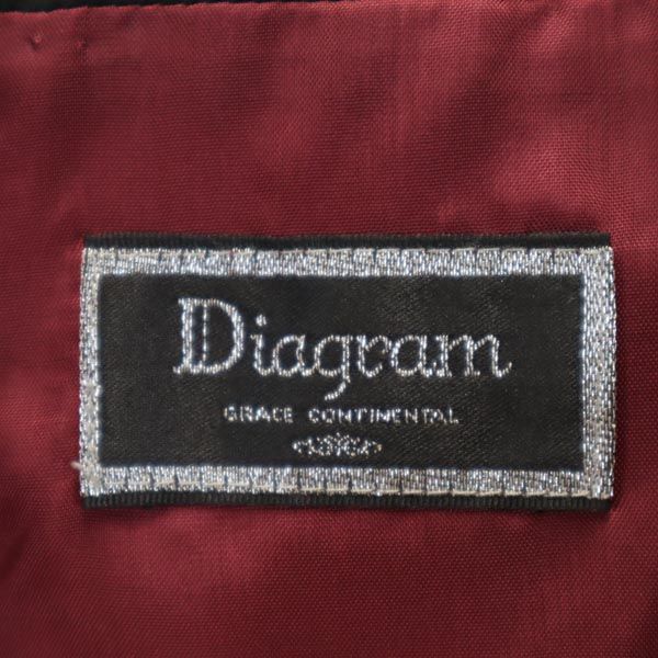 Diagram ダイアグラム シルク キャミワンピース 36 パープル系 バックジップ レディース