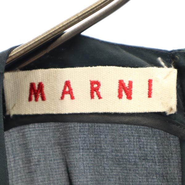 MARNI マルニ イタリア製 ノースリーブ ワンピース 42 グリーン系 バックジップ レディース
