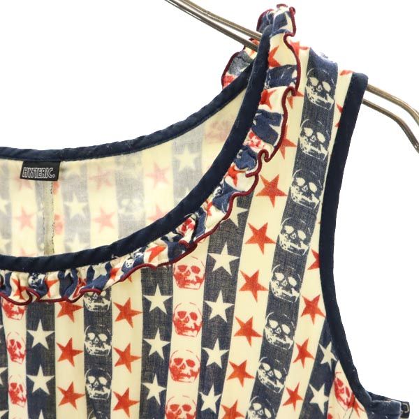 HYSTERIC ヒステリック 日本製 総柄 ノースリーブ ワンピース F レディース