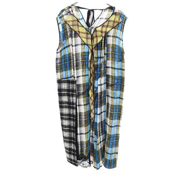 MARC JACOBS マークジェイコブス チェック柄 ノースリーブ ワンピース 12 レディース