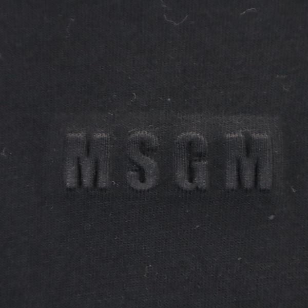 MSGM エムエスジーエム イタリア製 半袖 オープンショルダー ロングワンピース XXS 黒 レディース