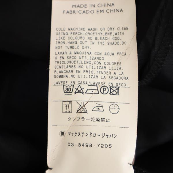 MAX&CO マックスアンドコー 半袖 キャミソール付き レース ワンピース 44 ブラック レディース