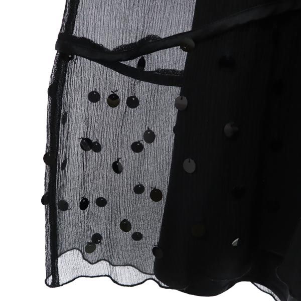 MAX&CO マックスアンドコー 半袖 キャミソール付き レース ワンピース 44 ブラック レディース