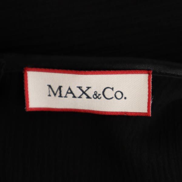 MAX&CO マックスアンドコー 半袖 キャミソール付き レース ワンピース 44 ブラック レディース