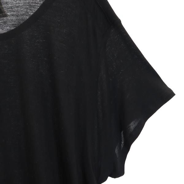 neurbanvolker 日本製 シルクブレンド 半袖 シャーリング カットソー ワンピース 2 黒 レディース