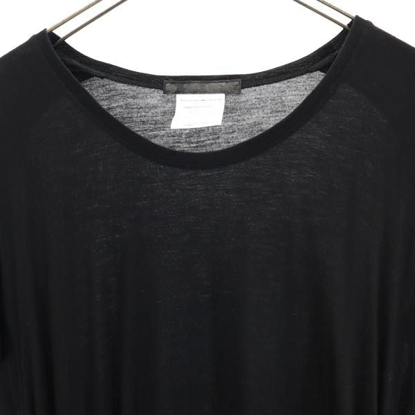 neurbanvolker 日本製 シルクブレンド 半袖 シャーリング カットソー ワンピース 2 黒 レディース