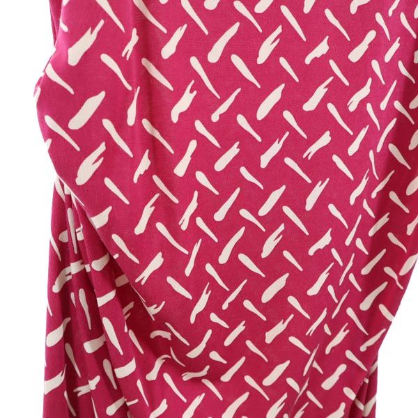 DIANE VON FURSTENBERG ダイアンフォンファステンバーグ 総柄 ノースリーブ ワンピース 2 ピンク系 レディース