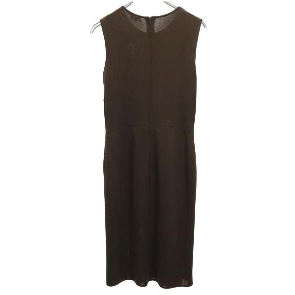 FOXEY フォクシー 日本製 リボンデザイン ノースリーブ リボンデザイン ワンピース 42 ブラウン系 レディース