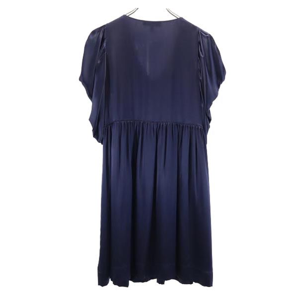 SEE BY CHLOE シーバイクロエ シルクブレンド ワンピース USA2 ネイビー×ブルー×ホワイト レディース