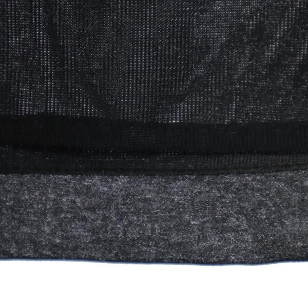 PAOLA FRANI パオラフラーニ 半袖 袖フリル ワンピース 38 ブラック系 レディース