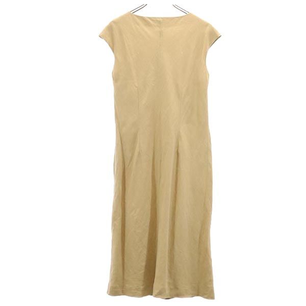 Burberrys バーバリーズ 90s リネン ノースリーブ ワンピース 40 ブラウン系 レディース