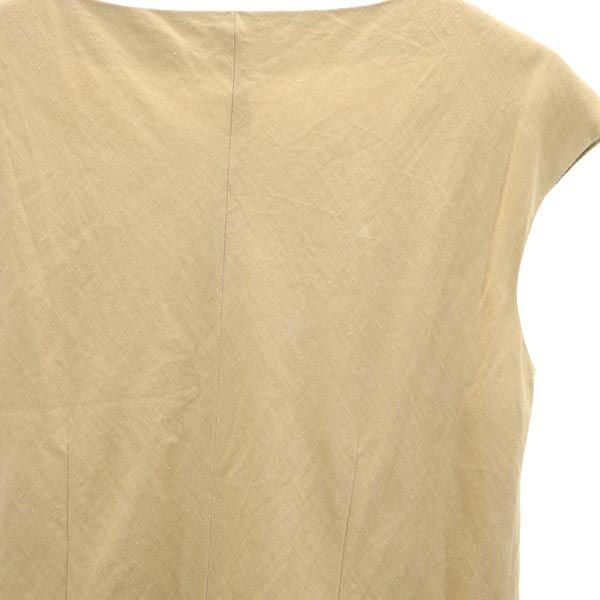 Burberrys バーバリーズ 90s リネン ノースリーブ ワンピース 40 ブラウン系 レディース