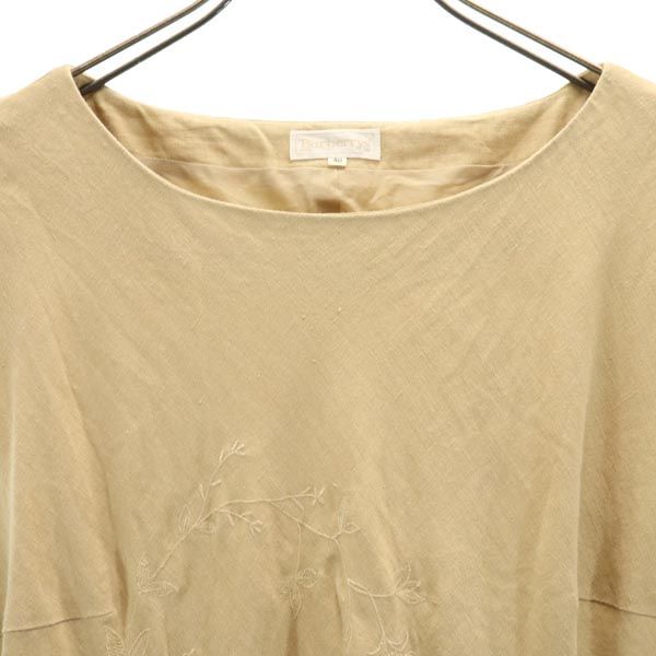 Burberrys バーバリーズ 90s リネン ノースリーブ ワンピース 40 ブラウン系 レディース