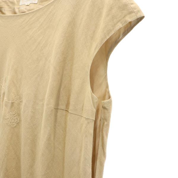 Burberrys バーバリーズ 90s リネン ノースリーブ ワンピース 40 ブラウン系 レディース