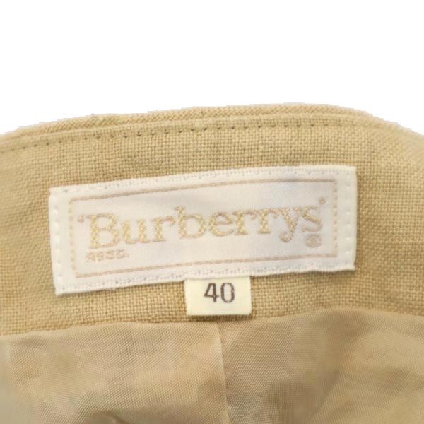 Burberrys バーバリーズ 90s リネン ノースリーブ ワンピース 40 ブラウン系 レディース