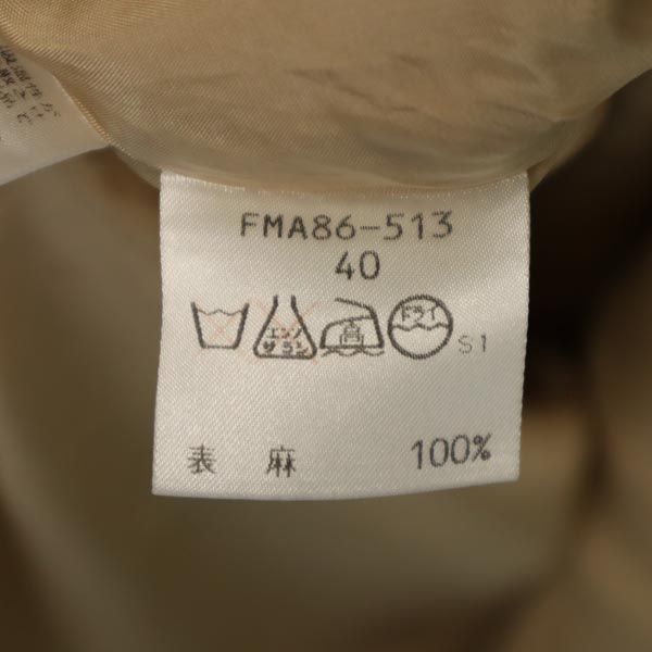 Burberrys バーバリーズ 90s リネン ノースリーブ ワンピース 40 ブラウン系 レディース