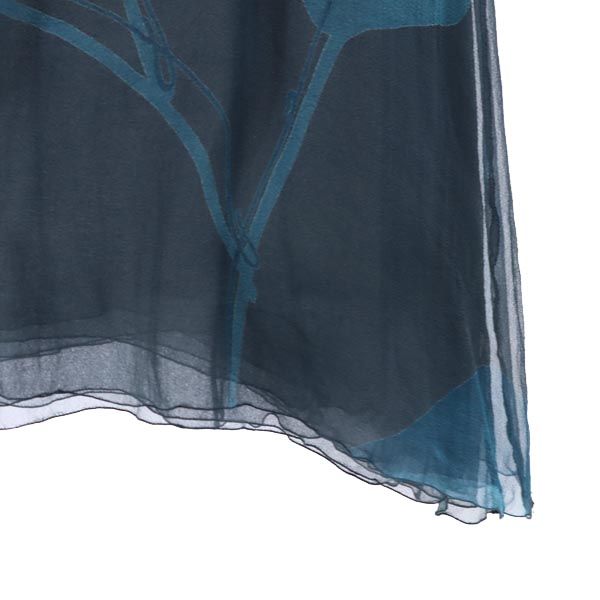 mila schon ミラショーン ノースリーブ シアー ワンピース グリーン系 レディース