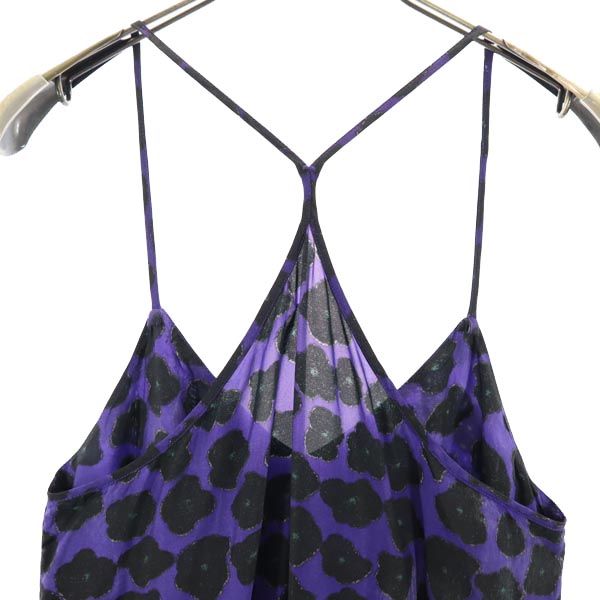 TOGA ARCHIVES トーガ アーカイブス 日本製 総柄 キャミワンピース M パープル系 レディース