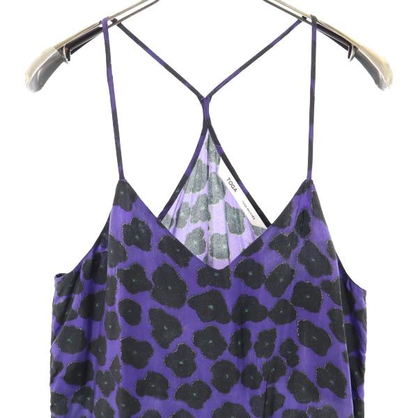 TOGA ARCHIVES トーガ アーカイブス 日本製 総柄 キャミワンピース M パープル系 レディース