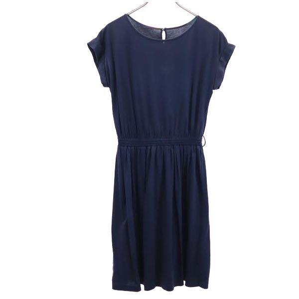 BLUE LABEL CRESTBRIDGE ブルーレーベルクレストブリッジ 三陽商会 半袖 フレンチスリーブ ワンピース 38 ネイビー レディース