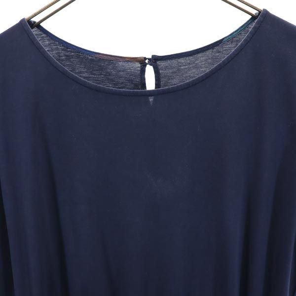 BLUE LABEL CRESTBRIDGE ブルーレーベルクレストブリッジ 三陽商会 半袖 フレンチスリーブ ワンピース 38 ネイビー レディース