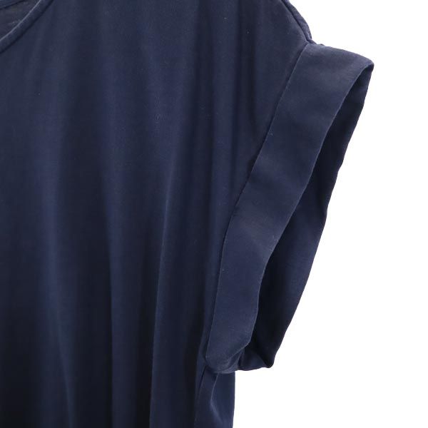 BLUE LABEL CRESTBRIDGE ブルーレーベルクレストブリッジ 三陽商会 半袖 フレンチスリーブ ワンピース 38 ネイビー レディース