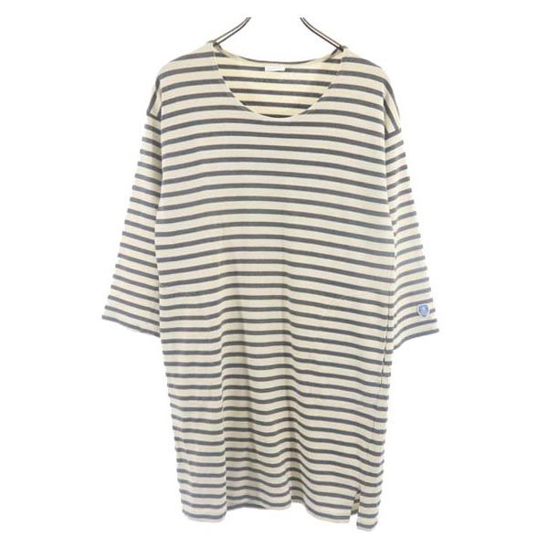 ORCIVAL オーシバル フランス製 ボーダー 長袖 ワンピース 1 生成り バスクシャツ レディース