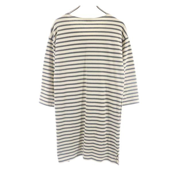 ORCIVAL オーシバル フランス製 ボーダー 長袖 ワンピース 1 生成り バスクシャツ レディース