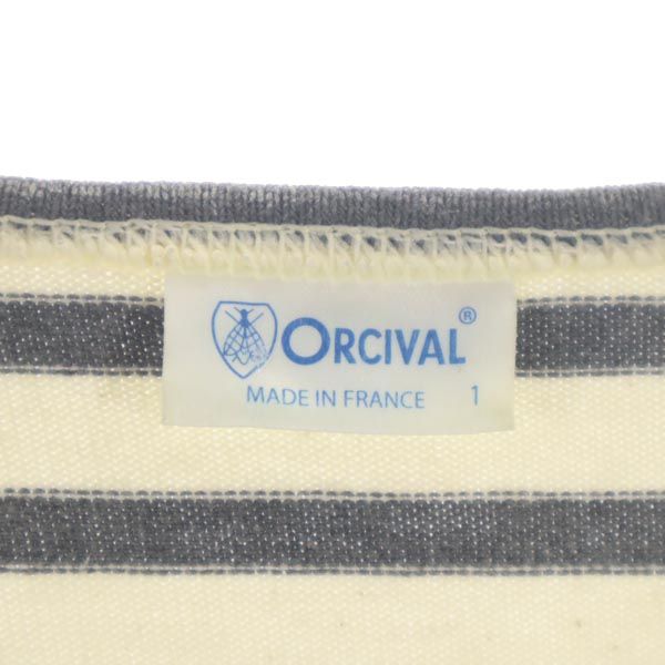 ORCIVAL オーシバル フランス製 ボーダー 長袖 ワンピース 1 生成り バスクシャツ レディース
