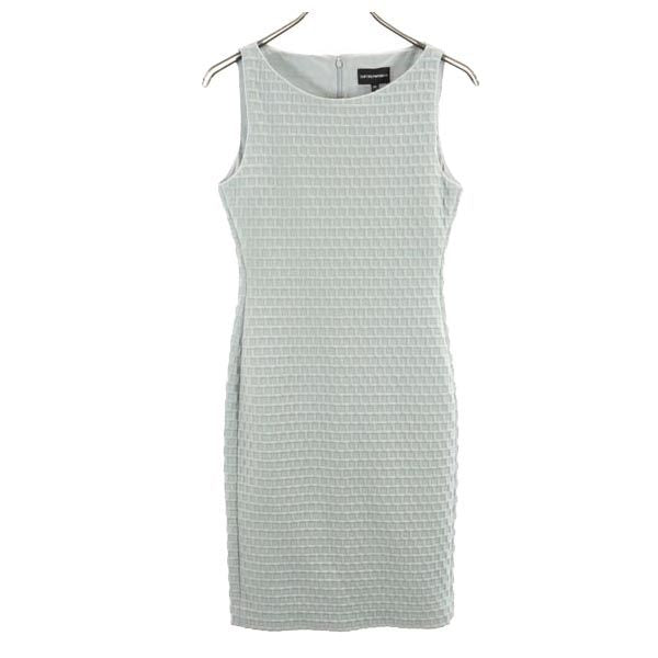 Emporio Armani エンポリオアルマーニ ノースリーブ ワンピース 38 グレー系 バックジップ レディース