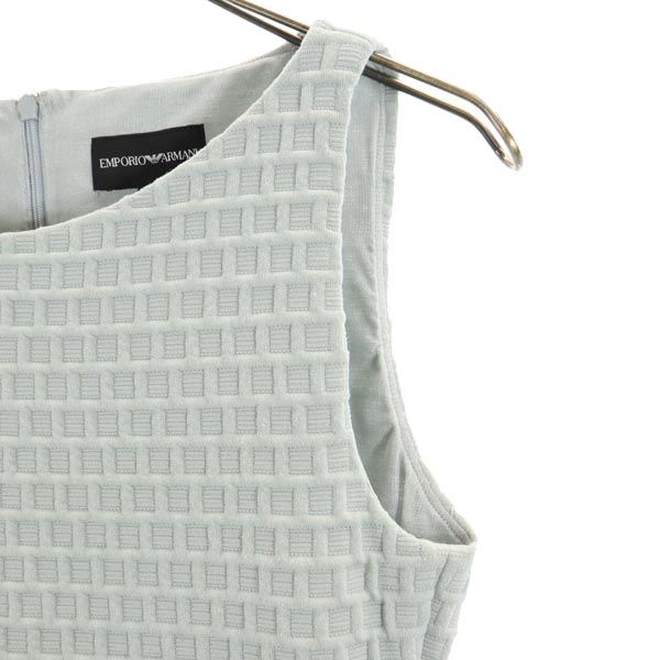 Emporio Armani エンポリオアルマーニ ノースリーブ ワンピース 38 グレー系 バックジップ レディース