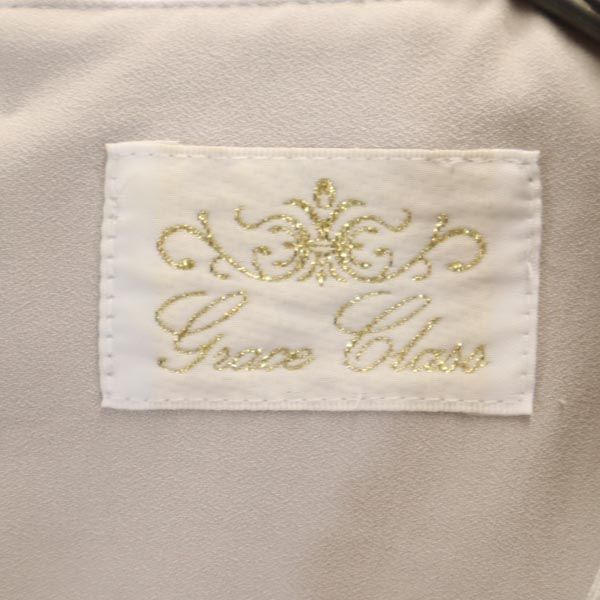 GRACE CLASS グレースクラス 半袖 パール付き ワンピース 36 グレー レディース